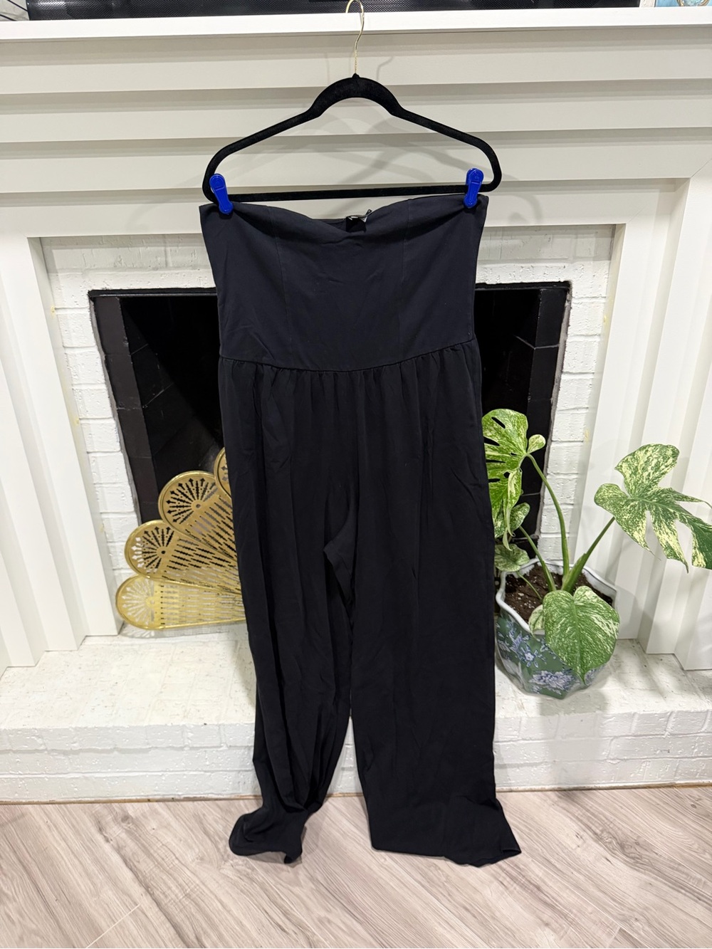 ASOS Black Wide-Leg Strapless Jumpsuit